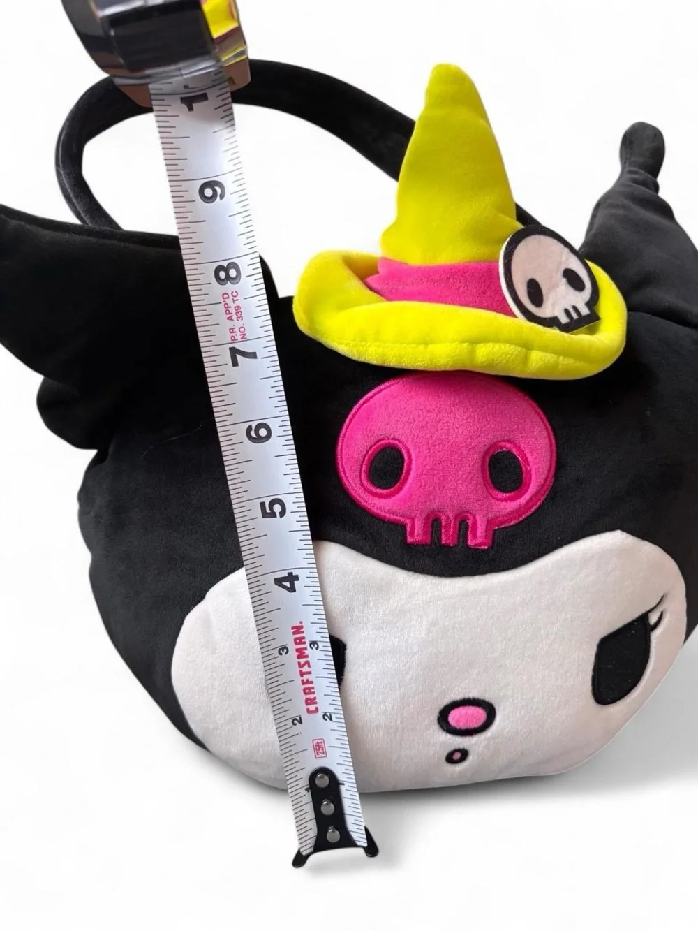 Kuromi Plush Halloween Treat Bag in Black